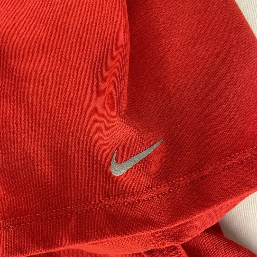 Women’s Red Nike Run Dri Fit Short Sleeve Shirt, Size Large